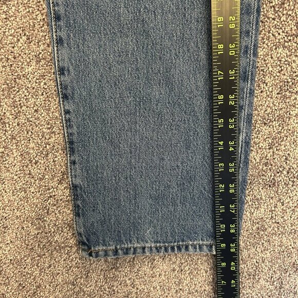 Levi's Women's 501 90s Jeans Size 24 x 30 Blue Distressed Mid Rise Loose NWT $98 - Picture 14 of 16